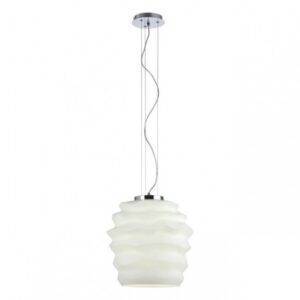Suspensie Redo Magma, sticla albă, D. 30cm, 1xE27, 01-1141