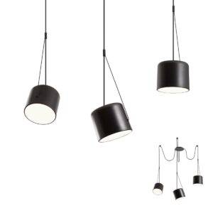 DODO Lustra 3X42W E27 20/250cm NEGRU MAT, 01-1826