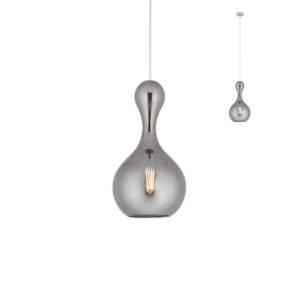 PENDUL REDO LOB 1X42W E27 D220 CROM STICLĂ FUME, 01-2259