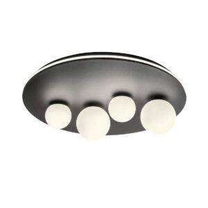 LUSTRĂ REDO CORUM LED 64W 3000K NEGRU MAT, D.617 , 01-2468