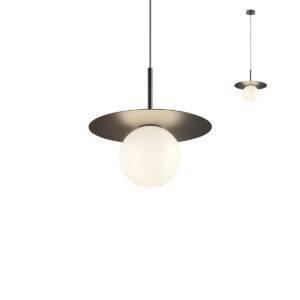 PLATO SUSPENSIE REDO E27 1X42W D200 Negru mat, 01-2732
