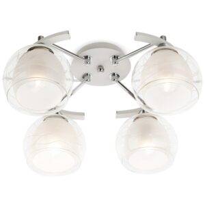 Plafoniera tip lustra Vivienne 01-1053, 4 x E27, alb + crom