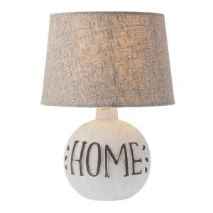 Veioza Home 01-1373, 1 x E14, bej + alb