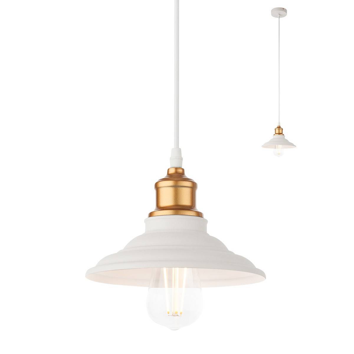 Suspensie Spinner, 1 x E27, alba, 01-1293