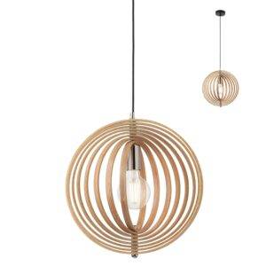 Suspensie Redo Ilusio, 1 x E27, negru + lemn natur, 01-1670
