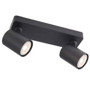 Plafoniera/Aplica Cameo, 2 x GU10, neagra, 04-470