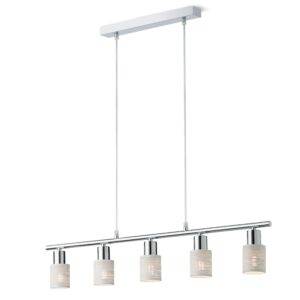 Plafoniera Vertigo 04-509, 5 x E14, crom + alb