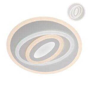 Plafoniera LED Stratos RD, 70W, lumina calda / rece, telecomanda, dimabila, alb mat, 01-2335