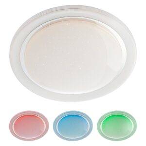 Plafoniera LED inteligenta Andes 05-917, 48W, 3024lm, lumina calda / rece / multicolora, telecomanda, dimabila, control Tuya, alba