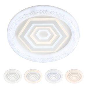 Plafoniera LED Azuki 05-921, 132W, lumina calda / neutra / rece, cu telecomanda, alba