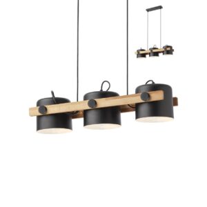 Suspensie Pooh 01-2403, 3 x E27, neagra