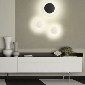 TATOO Aplica/Plafoniera LED 14W 3000K NEGRU, D. 50cm, REDO, 01-2689