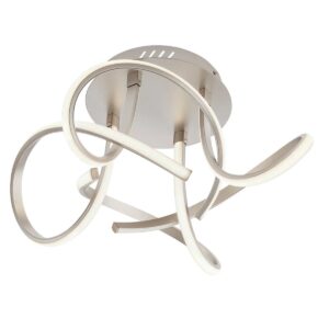 Plafoniera LED Cigno 01-2346, 55W, lumina neutra, champagne + opal