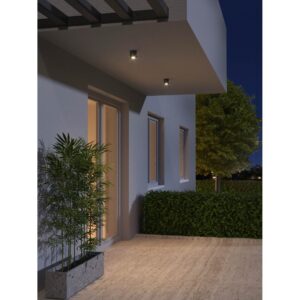 Plafoniera Vigo, 1 x GU10, gri inchis, 90182