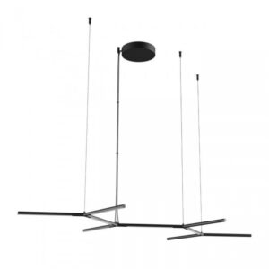 STICK LUSTRĂ REDO LED 65W 3000K 8785 Lm, dimabila, NEGRU MAT, 01-2797