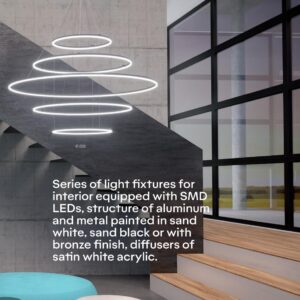ORBIT SU LED 300W D1500+1000+1000+600+600 TRIAC 4000K SAND WHITE, 01-2487