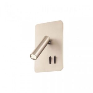 Aplica Redo QUDA Satin Nickel, SQ LONG LED 1x6W+1x3W 3000K, USB CHARGER, 01-2981