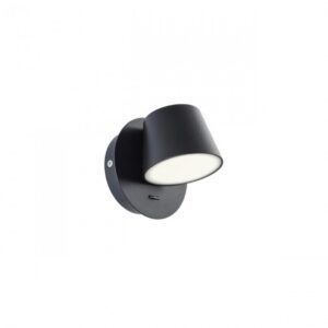 Aplica Redo SHAKER LED 6W IP20 SAND BLACK, 01-1739