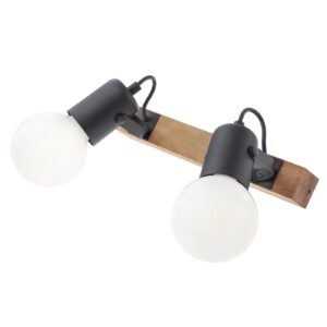 Plafoniera/ Aplica Taffi, 2 x E27, neagra, Smarter , 01-2416