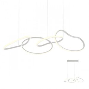 LUSTRĂ REDO BIAS LED 80W 3000K Dimabila in 3 trepte, 5800 Lm, L1200, H.1500, Alb mat, 01-2594