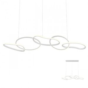 Lustră Redo BIAS LED 108W 3000K Dimabila în 3 trepte, 7230 Lm, ALB MAT, 01-2597