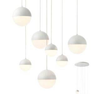 Suspensie LUMO, alb mat, LED 54W, 3000K, 3726 lm, 01-2126
