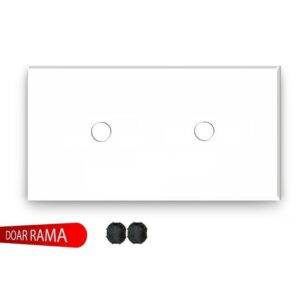 Panou întrerupător simplu+simplu din sticlă M1