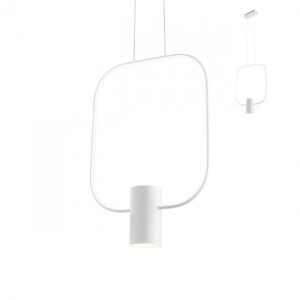 Suspensie Dom 01-1503 alb mat, LED, 22W+6W, 2210 lumeni, alb cald 3000K