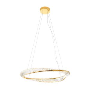 Lustra cristal aurie Oblige , D. 800, LED 42W, CCT 3000K/4000K/6000K, dimabila în 3 pași, IOB PL 11.