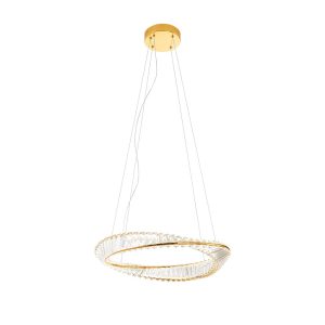 Lustra Incanti cristal aurie Oblige , D. 600, LED 31W, CCT 3000K/4000K/6000K, dimabila în 3 pași, Oblige - IOB PM 11