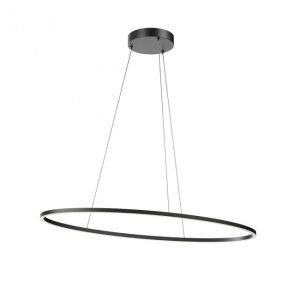 Leo 01-3339 Lustră Redo, negru mat, 43W LED CCT, 5718 lm, 3000K/4000K, dimabila 3 trepte
