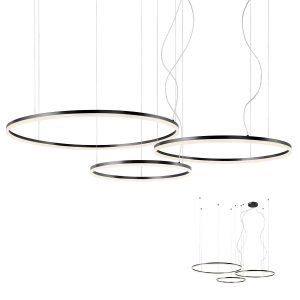 ORBIT LUSTRA REDO LED 163W 4000K D1000+800+600 NEGRU MAT DIMABILA TRIAC 01-1967 TRIAC