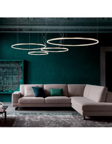 ORBIT LUSTRA REDO LED 163W 3000K D1000+800+600 BRONZ, DIMABILA TRIAC 01-1723-TRIAC