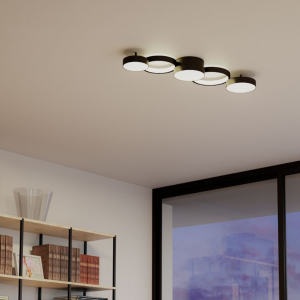 LUSTRĂ REDO CRONOS  LED 65W 3000K Negru mat, 01-2541