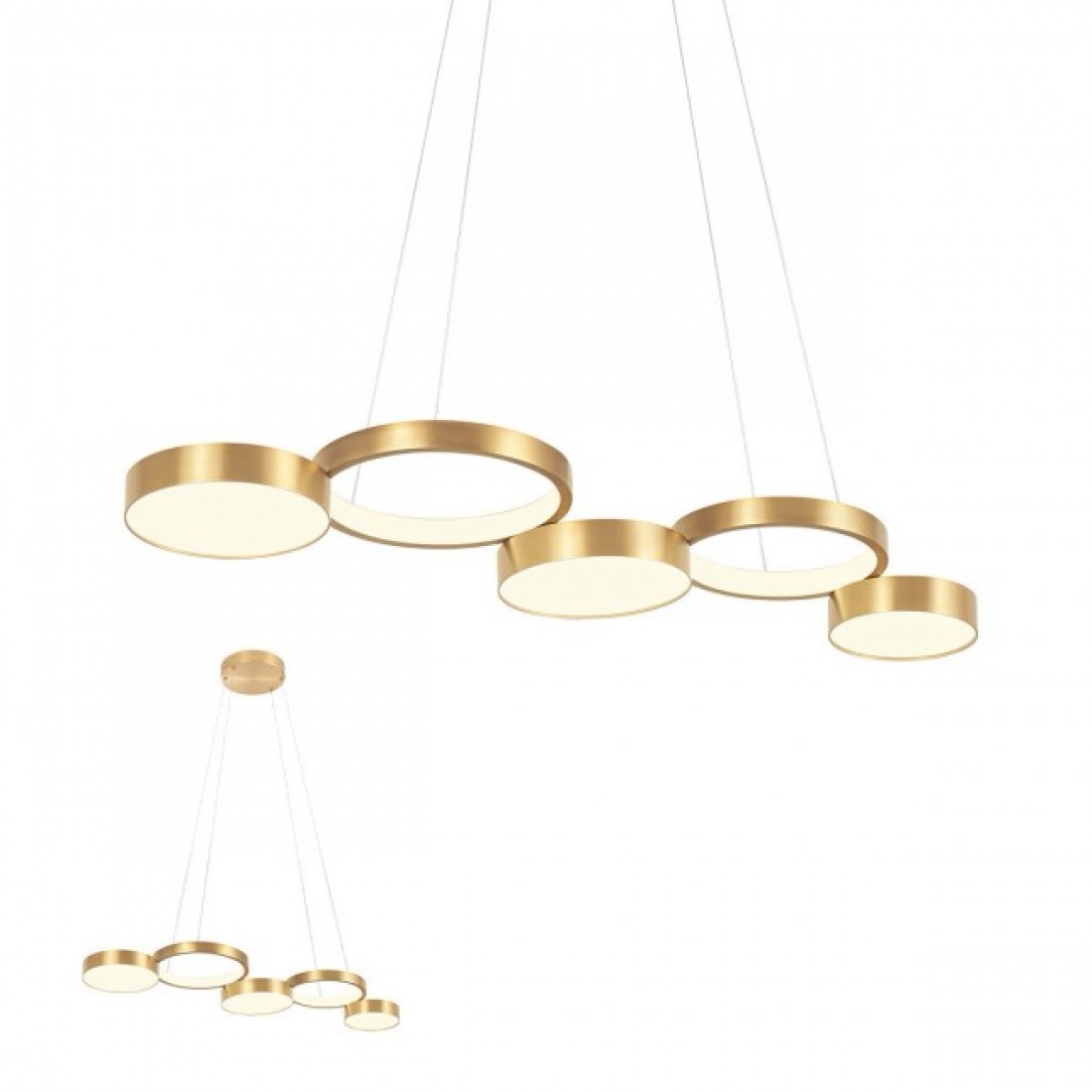 LUSTRĂ REDO CRONOS LED 65W 3000K BRONZ, L950, 01-2543