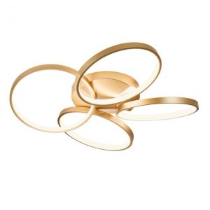 LUSTRĂ REDO ESPIRAL LED 64W 3000K, Auriu mat, 01-2682