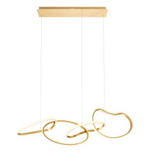 Suspensie Redo Bias, auriu mat, LED CCT, 90W, 9433 lumeni, dimabila 3 trepte, 3000K/4500K/6500K, L.120 cm, 01-3389