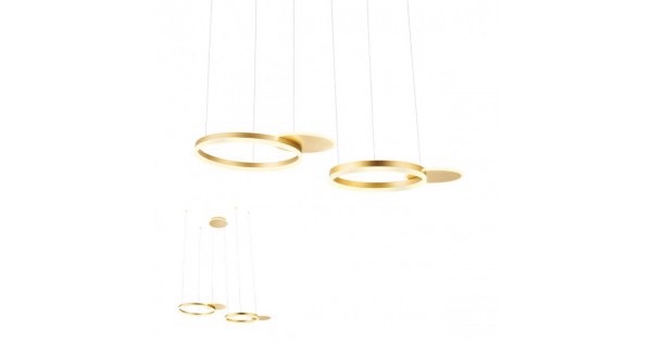 LUSTRĂ REDO SIGUA RD LED 99W, 3000K Mat gold, Dimabila in 3 trepte, 01-2606