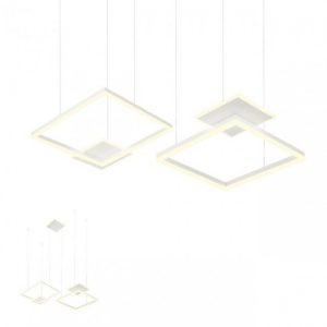 LUSTRĂ REDO SIGUA LED SQ 137W 3000K Alb mat, dimabila in 3 trepte 01-2614