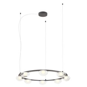 Lustra Redo Sinclair, negru mat, D. 80cm, led 49,6W, 3000K, 5575 lm, CRI93, 01-3250