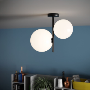 TALIS PLAFONIERA REDO 2X42W E27, NEGRU, 01-2645