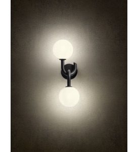 Aplica Redo Confusio, negru mat, sticla, 2XE14, 01-3255