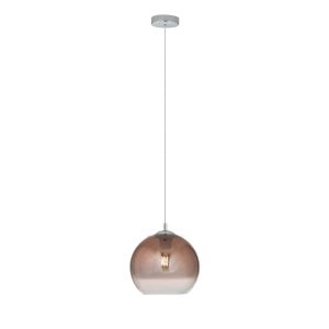 Suspensie Redo BOWL, crom, sticla cuprata, 1X E27, D.30cm, 01-2076