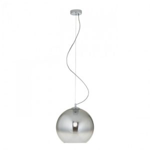 Suspensie Redo BOWL, crom , sticla fumurie, 1X E27, 30 cm, 01-2075