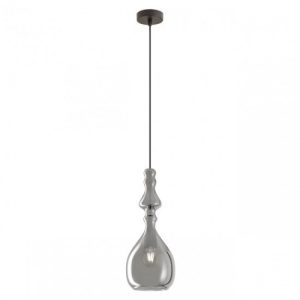 Lustră Redo AMBIX 1XE27, sticlă fumurie, D. 18cm, 01-2938