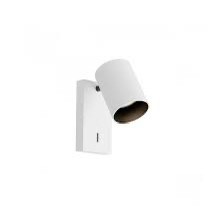 Aplica modernă Corinth, alb, interior negru, 1 X GU10, 01-3419