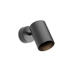 Aplica moderna Corinth, negru mat, interior negru, dispersor orientabil, GU10/7W, 01-3427 Redo
