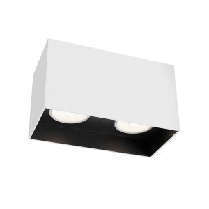 Plafoniera moderna Corinth, alb mat/ interior negru, structura metalica, 2xGU10/14W, 01-3434 Redo