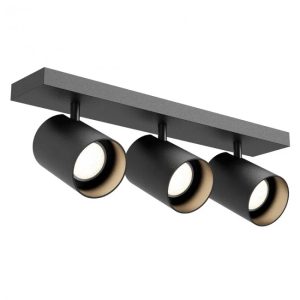 Aplica/Plafoniera orientabila Redo Corinth 01-3445, NEGRU MAT, 3 X GU10