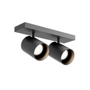 Miniproiector dublu de interior CORINTH – Art. 01-3442, Redo, H100 2 X GU10, Negru Mat.